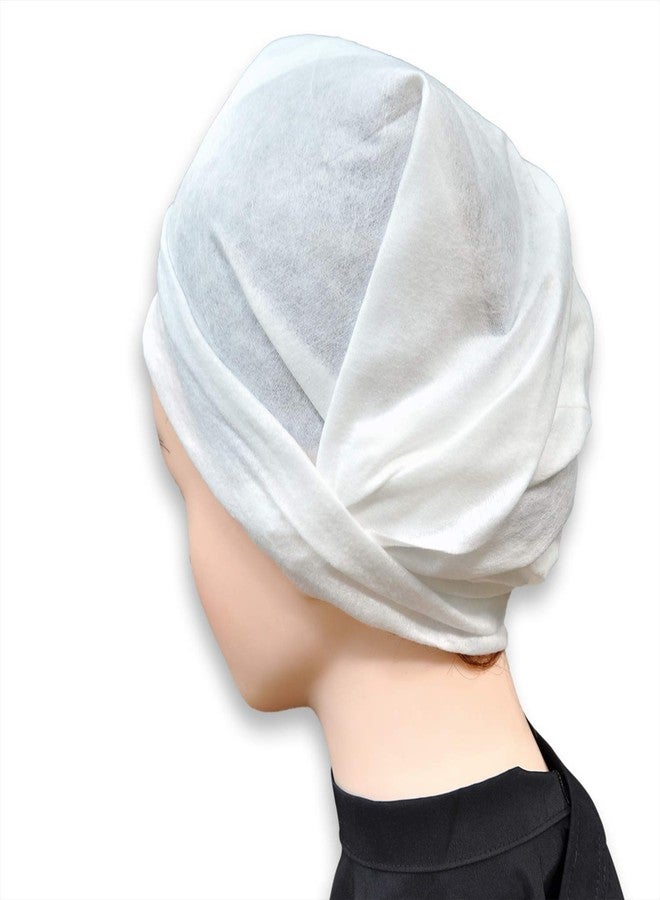 DAVELEN Essential Disposable Hair Towel for Women, 100 Pack 32 inch X 16 inch, Super Absorbent Quick Dry Hair for Drying Curly, Long & Thick Hair (White) (100) - Image 3